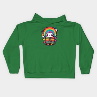 Colorful Alpaca kawaii Kids Hoodie